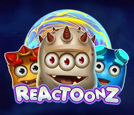 Reactoonz casino game by Play’n GO – featured logo at Bison Casino